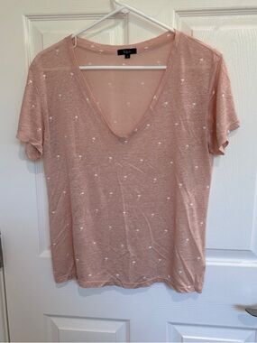 Rails Linen Blend Palm Tree Top | Size Small